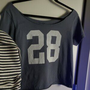 Brandy Melville John Galt off the shoulder 28 short sleeve t-shirt
